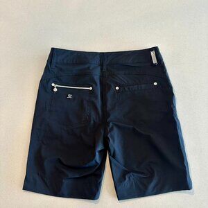 Women's Black and Silver Shorts